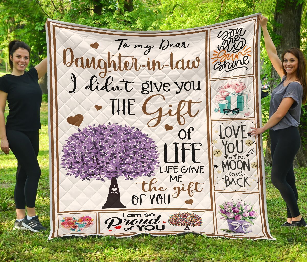 Tree Of Life Mom To Daughter In Law Daughter In Law CL11120719MDQ Quilt Blanket