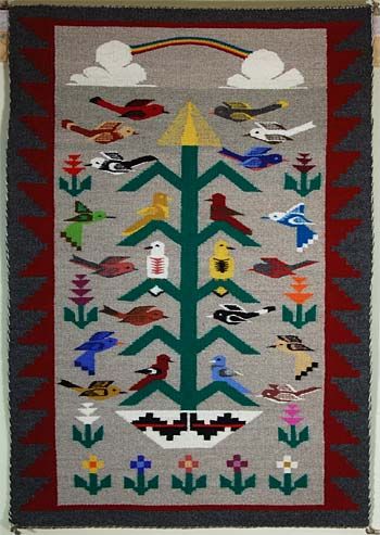 Tree Of Life Navajo Bird CLP1111420Q Quilt Blanket