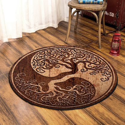 Tree Of Life DD0509103RR Round Area Rug