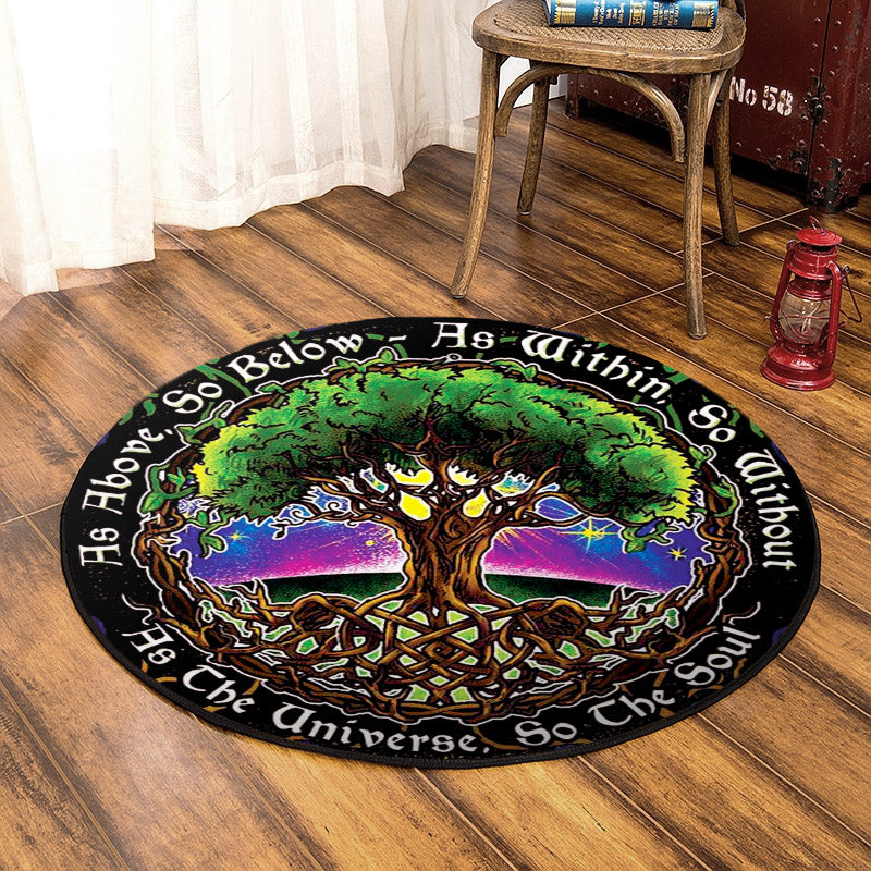 Tree Of Life QN310746A Round Area Rug