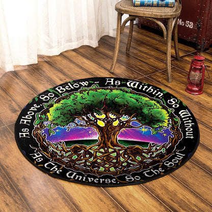 Tree Of Life QN310746A Round Area Rug
