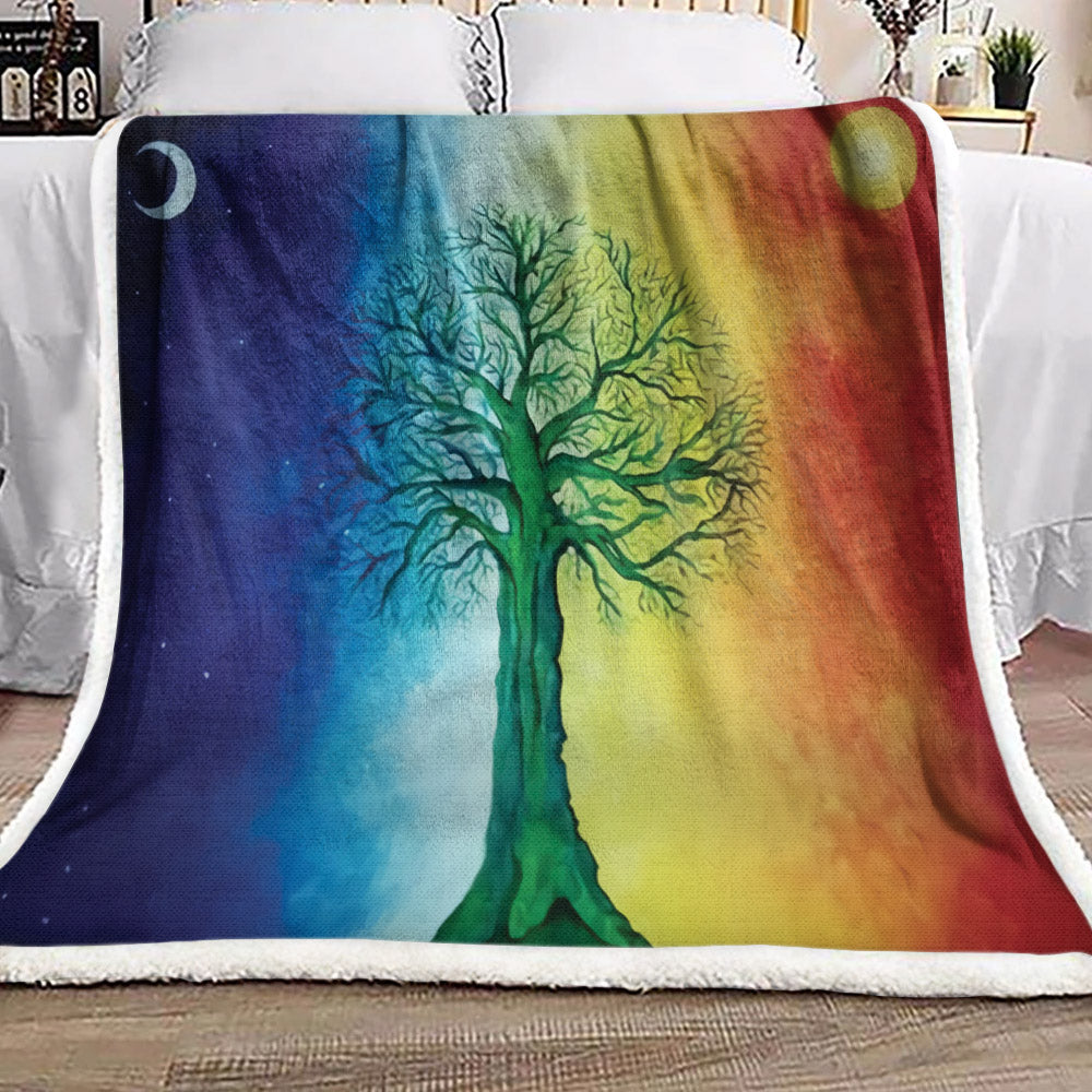 Tree Of Life VD0410204F Sherpa Fleece Blanket