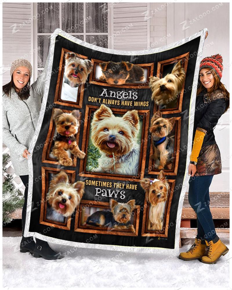 Tree Of Life Yorkie Angels Do Not Always Have Wings CL29110907MDF Sherpa Fleece Blanket