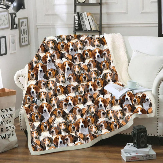 Treeing Walker Coonhound CLM0211204 Sherpa Fleece Blanket