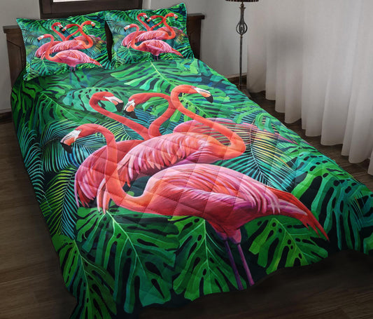 Tropical Flamingo Quilt Bedding Set ND160908