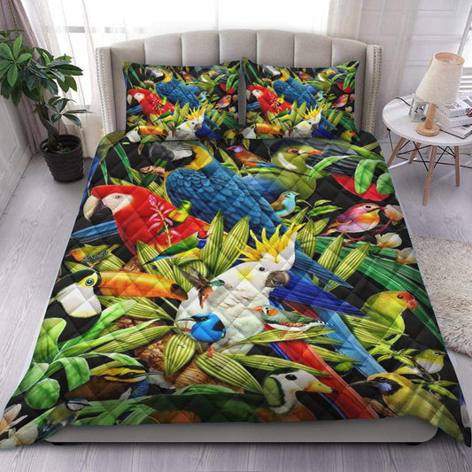 Tropical Parrot Quilt Bedding Set HM1809008