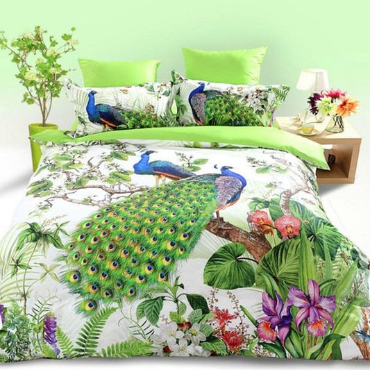 Tropical Forest And Peacock CLA0510461B Bedding Sets