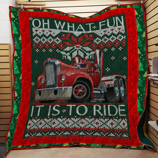 Truck Driver CLH0611334Q Quilt Blanket