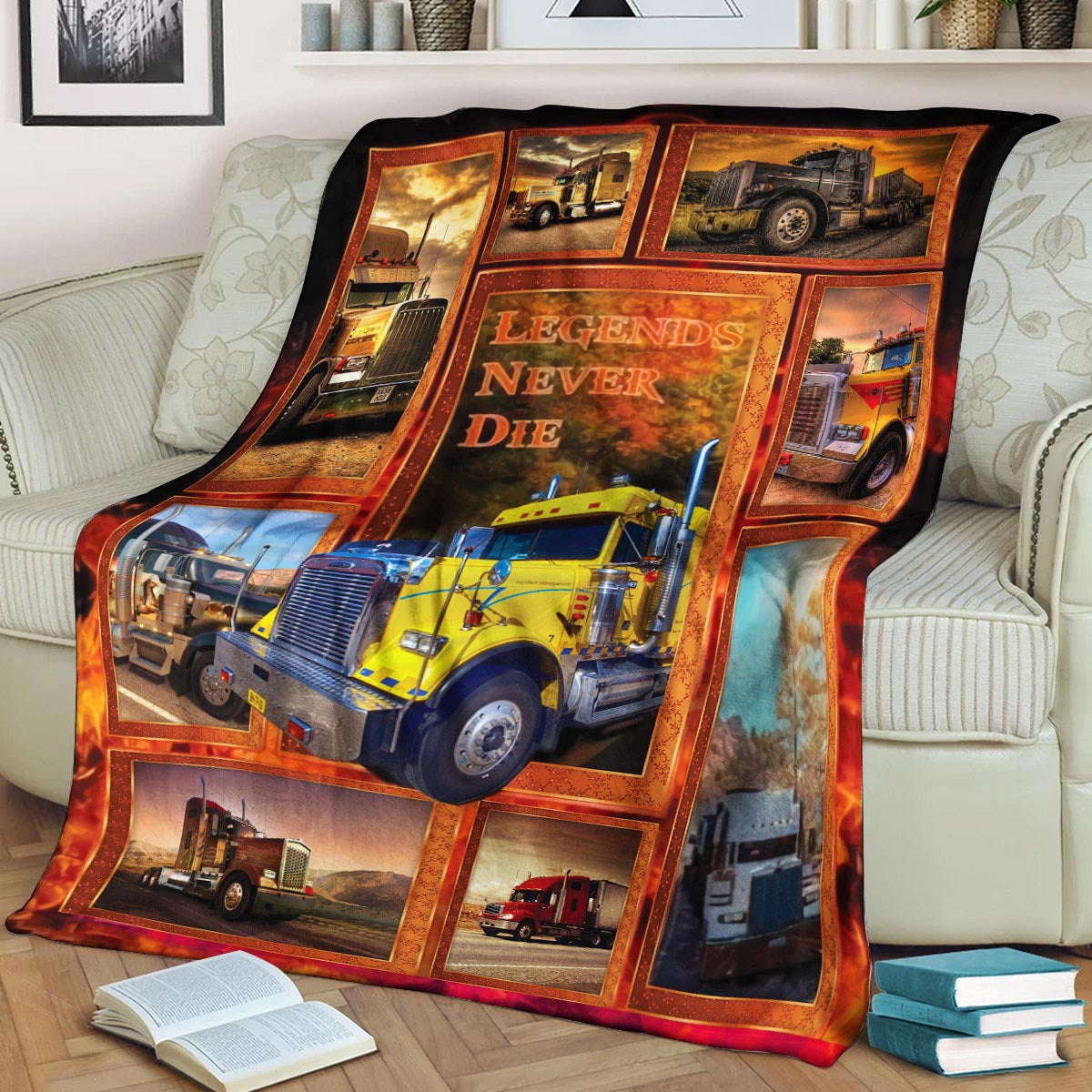Trucker CLA21100842F Sherpa Fleece Blanket
