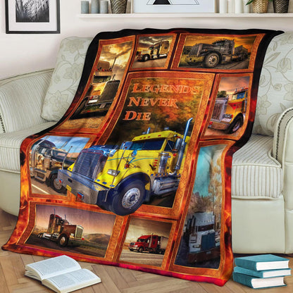 Trucker CLA21100842F Sherpa Fleece Blanket