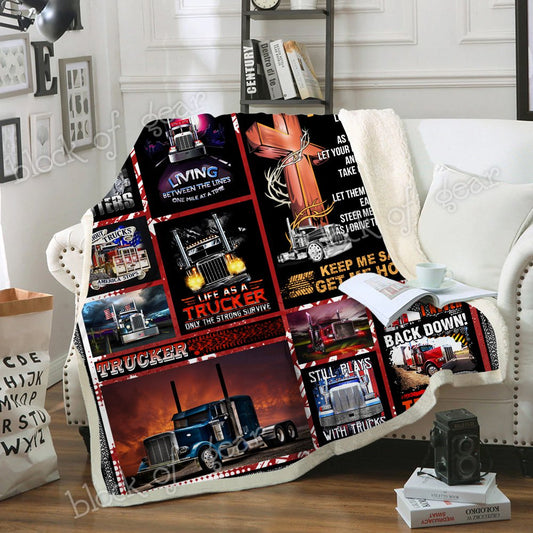 Trucker Prayer CL2709538MDF Sherpa Fleece Blanket