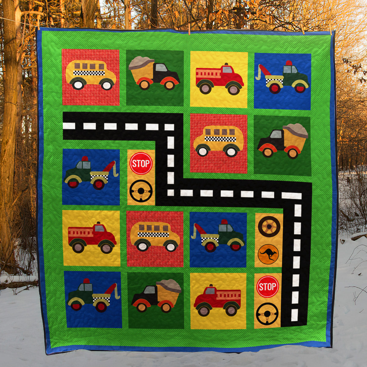 Trucks CLA1810578Q Art Quilt