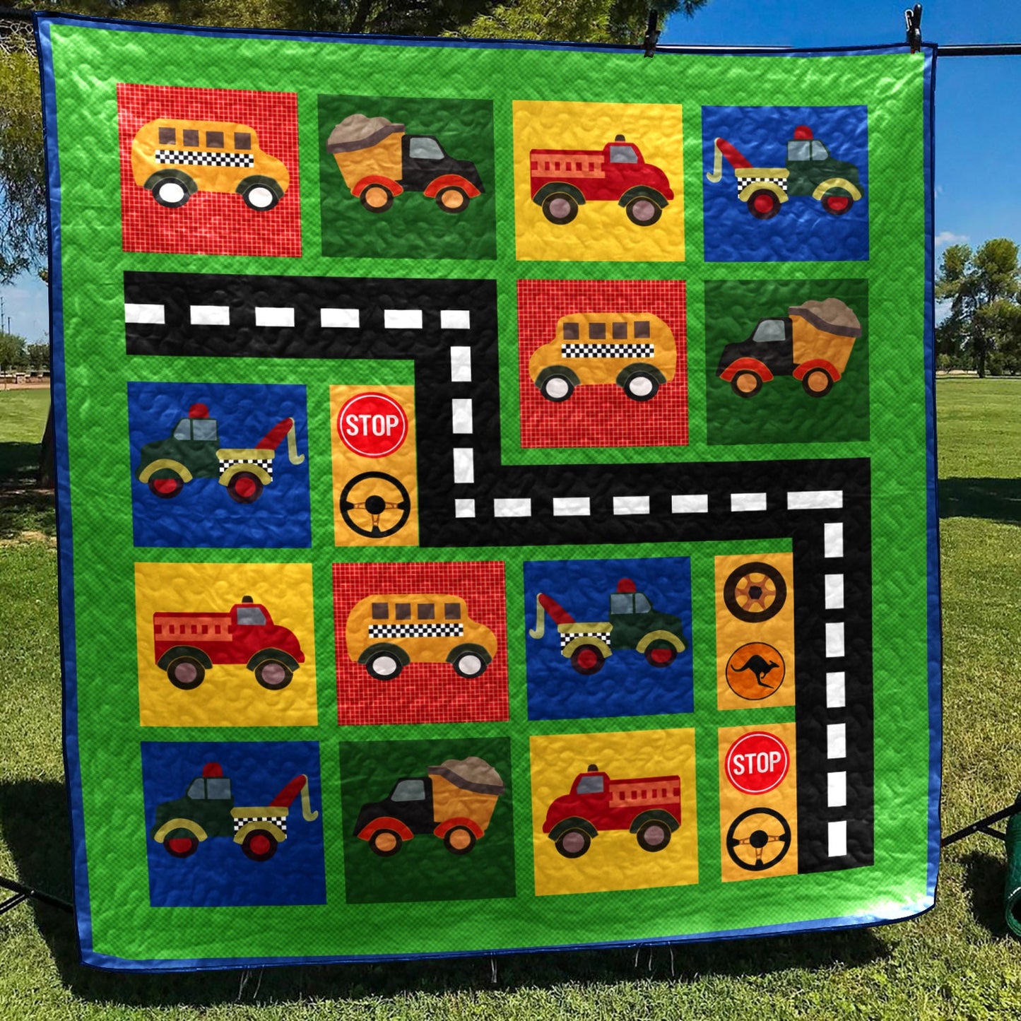 Trucks CLA1810578Q Art Quilt