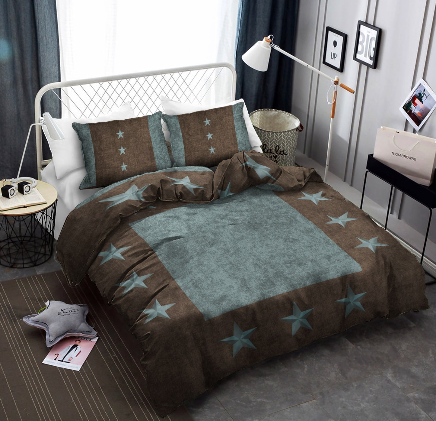 Turquoise Texas Star Western Rustic CLM2110554B Bedding Sets