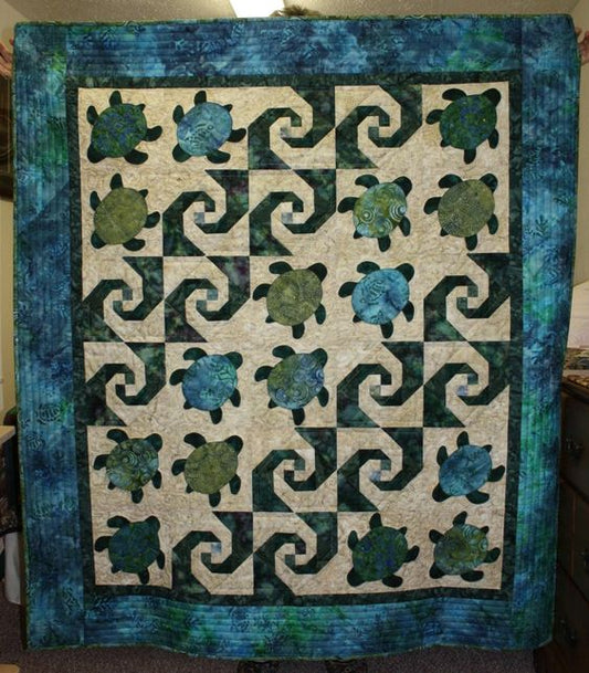 Turtle CLA1110503Q Quilt Blanket