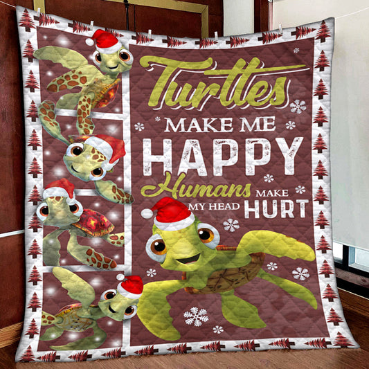 Turtle Christmas Quilt Blanket MN031111