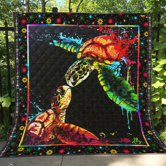 Turtle LI120706A Quilt Blanket