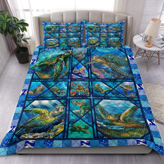 Turtle Quilt Bedding Set HN160907M