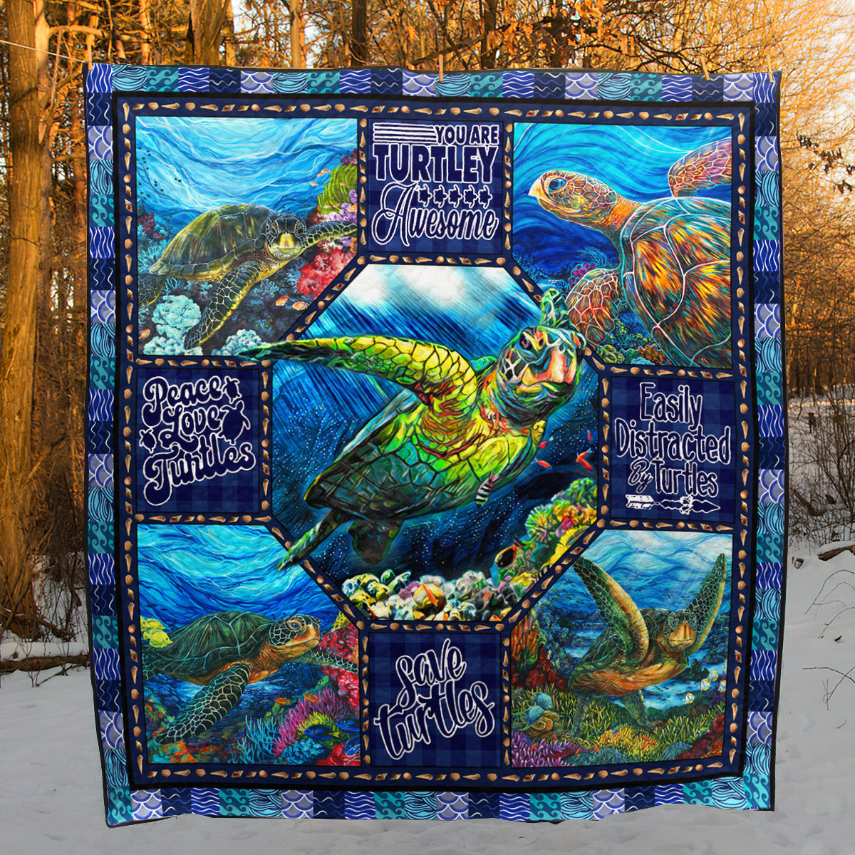 Turtle Quilt Blanket HT251004