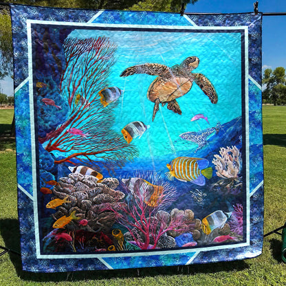 Turtle TU080709A TBG Quilt Blanket