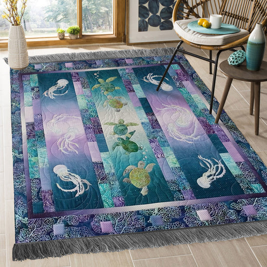 Turtle BL170907O Decorative Floor-cloth