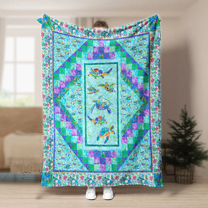 Turtle BL260909F Sherpa Fleece Blanket