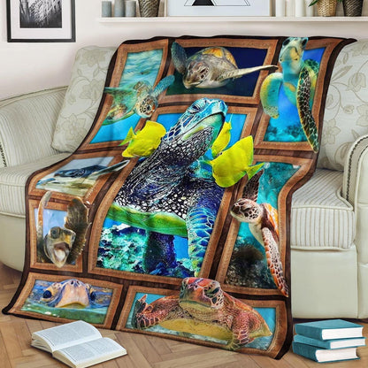 Turtle CL260889MDF Sherpa Fleece Blanket