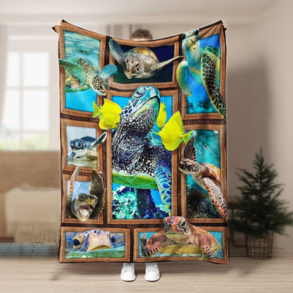 Turtle CL260889MDF Sherpa Fleece Blanket