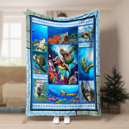 Turtle CLA150853f Sherpa Fleece Blanket