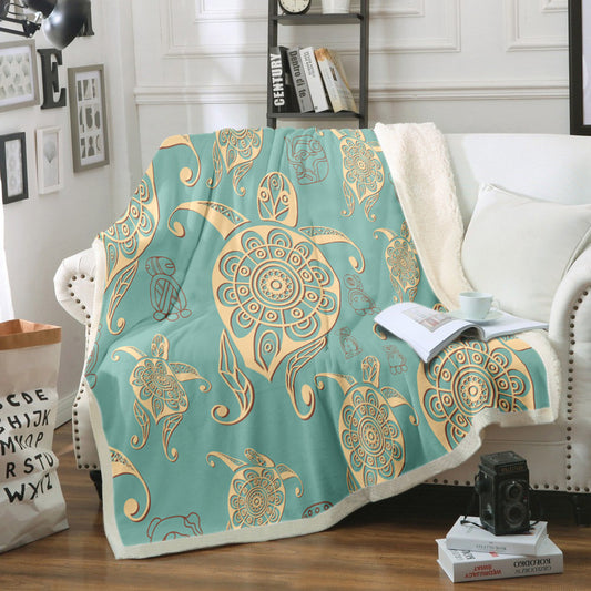Turtle CLM140843 Sherpa Fleece Blanket
