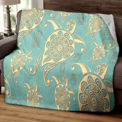 Turtle CLM140843 Sherpa Fleece Blanket