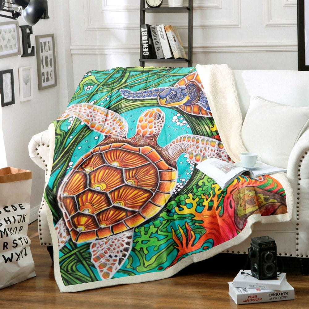 Turtle HM1710141TT Sherpa Fleece Blanket