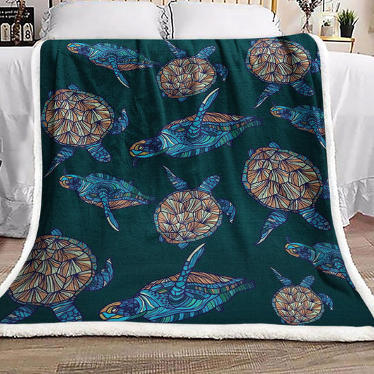 Turtle ML0310222F Sherpa Fleece Blanket