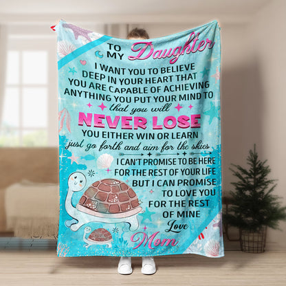 Turtle To My Daughter CLA1910185F Sherpa Fleece Blanket