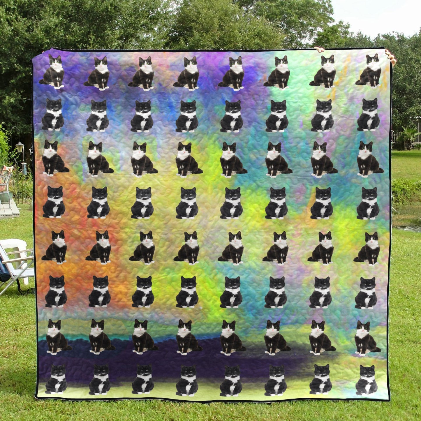 Tuxedo Cats CL20110307MDQ Art Quilt
