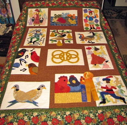 Twelve Days of Christmas CLM020774 Quilt Blanket