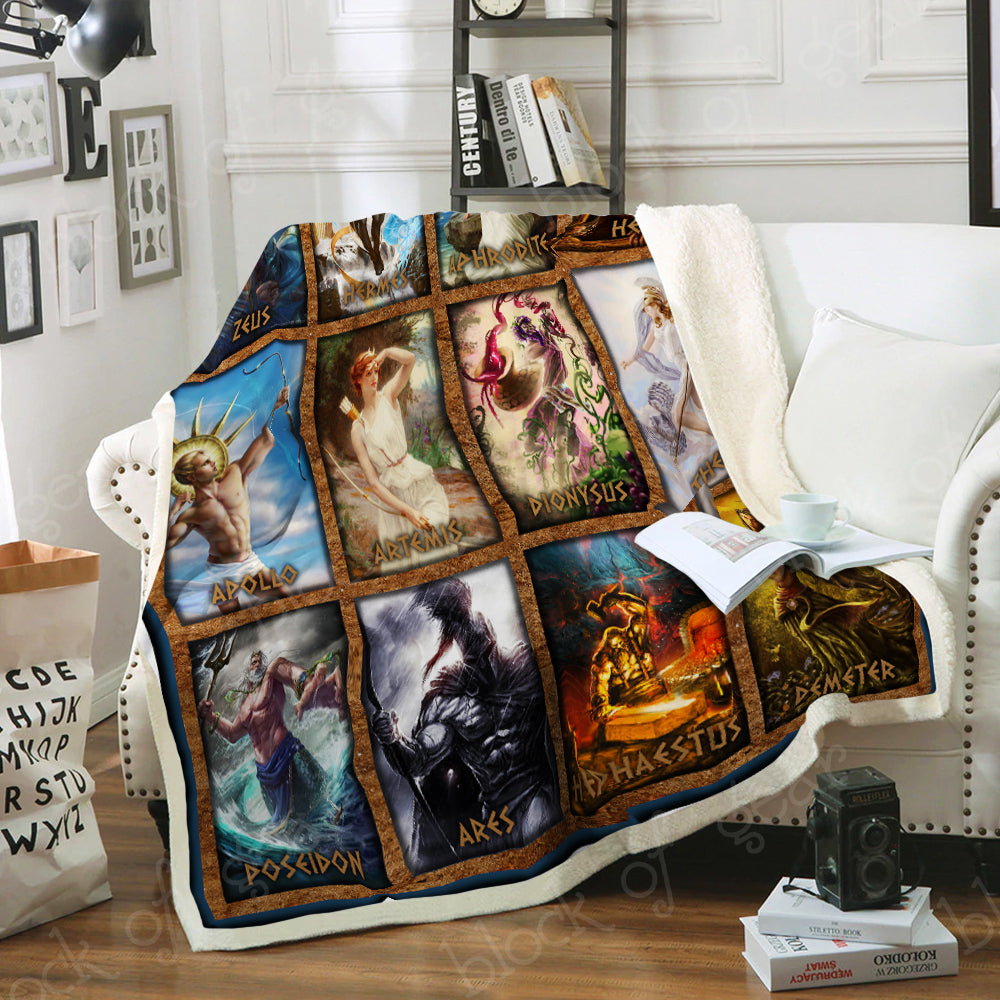 Twelve Olympians Greek Mythology CL03100220MDF Sherpa Fleece Blanket