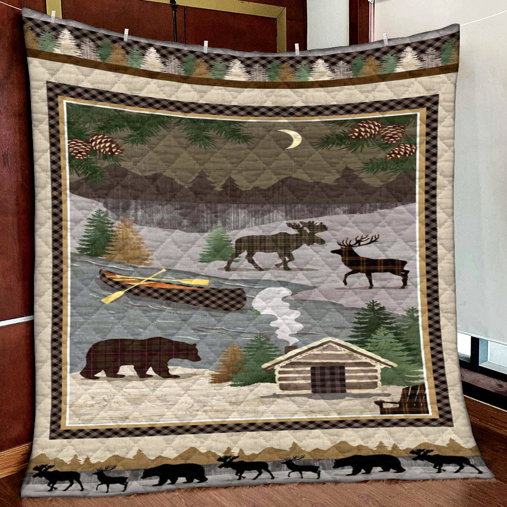 Twilight Lake Quilt Blanket MN081113