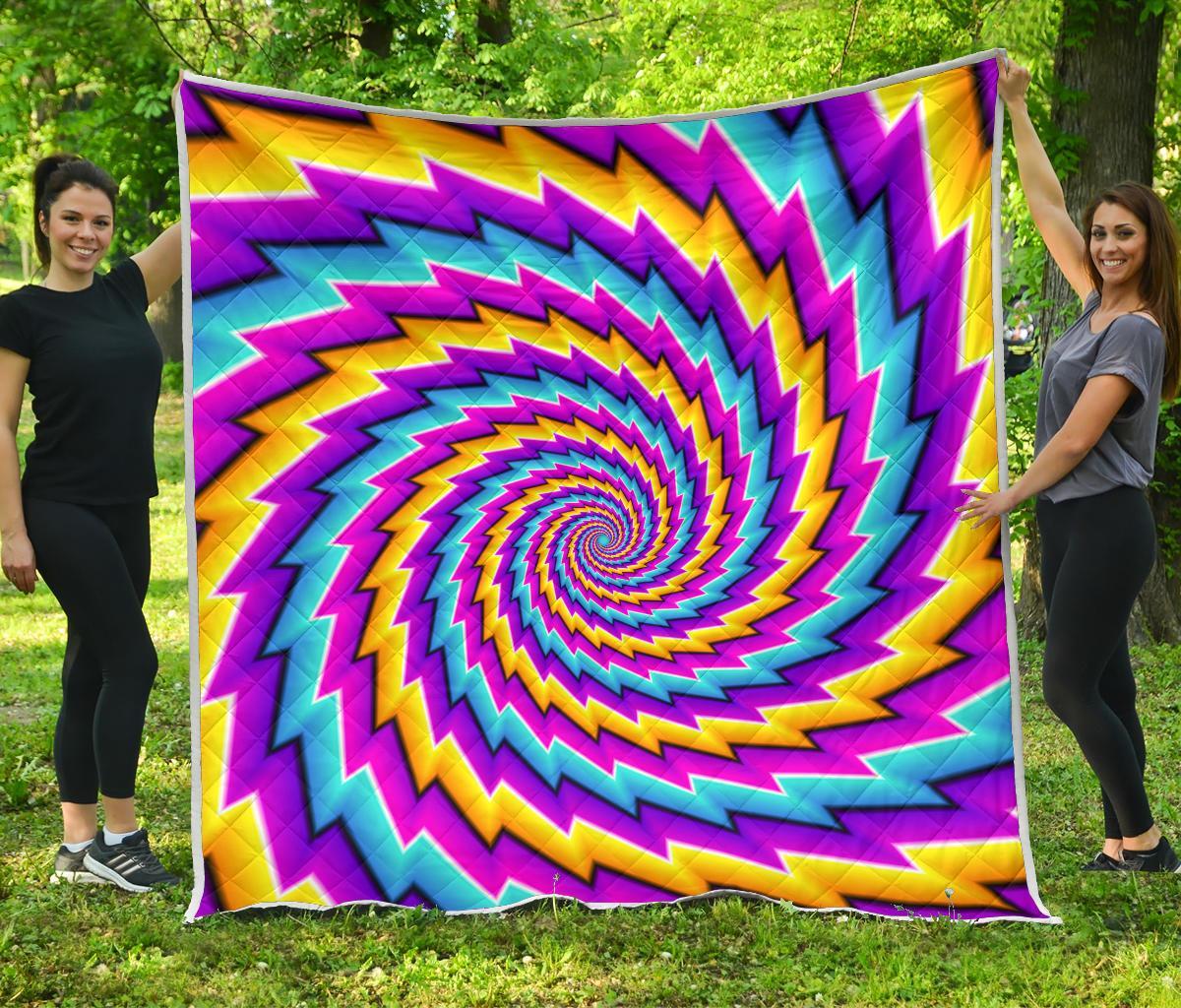 Twisted Spiral Moving Optical Illusion CL17100654MDQ Quilt Blanket