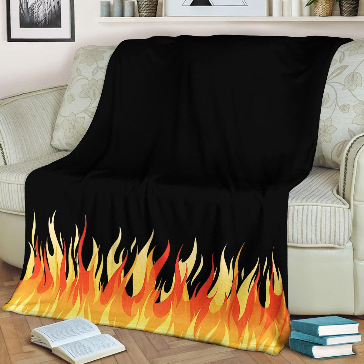 Ultra Plush Flame Bandana CLA21100167F Sherpa Fleece Blanket