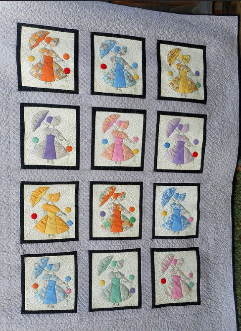 Umbrella Girl CLA2111653Q Quilt Blanket