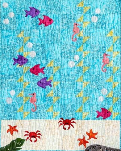 Underwater Sea Adventure Throw Quilt Pattern CLA1112025Q Quilt Blanket