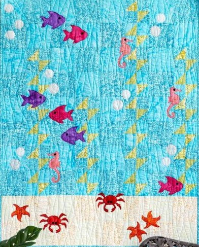 Underwater Sea Adventure Throw Quilt Pattern CLA1112025Q Quilt Blanket