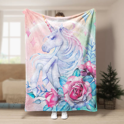 Unicorn CLA21100224F Sherpa Fleece Blanket
