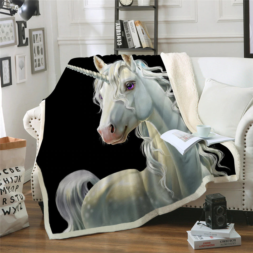 Unicorn CLP2810135TT Sherpa Fleece Blanket