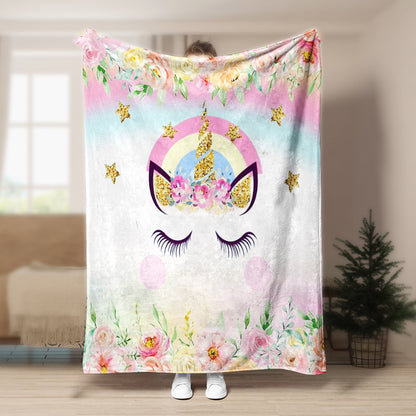 Unicorn HN081025F Sherpa Fleece Blanket
