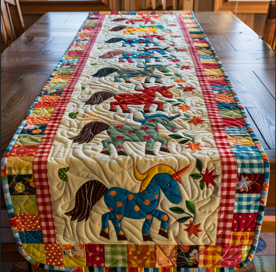 Unicorn TAI060324323 Quilted Table Runner
