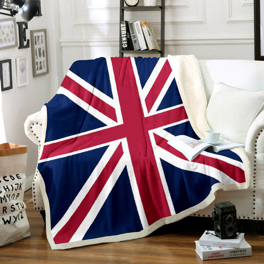 Union Jack Sherpa Fleece Blanket TM211004