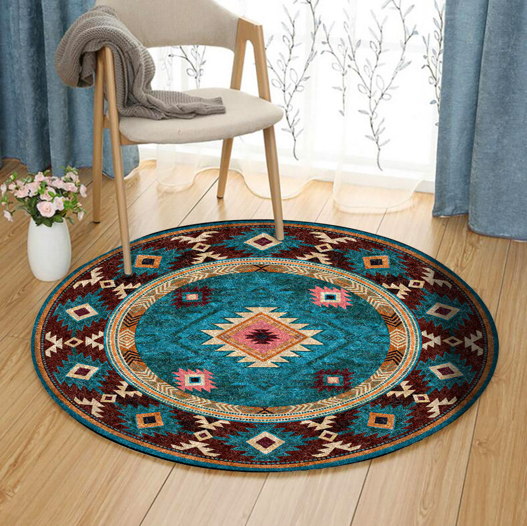 United Tribes Pattern Native American Pride CLA1610331RR Round Area Rug