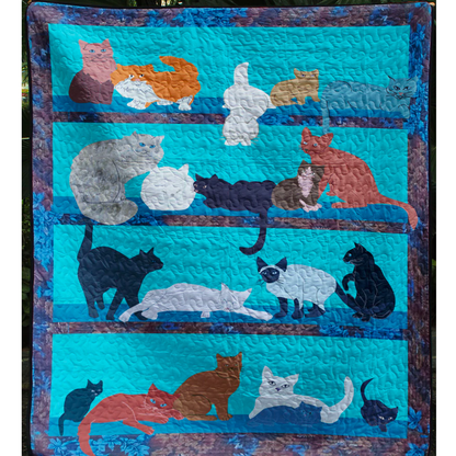 Cat CLA1010175Q Quilt Blanket